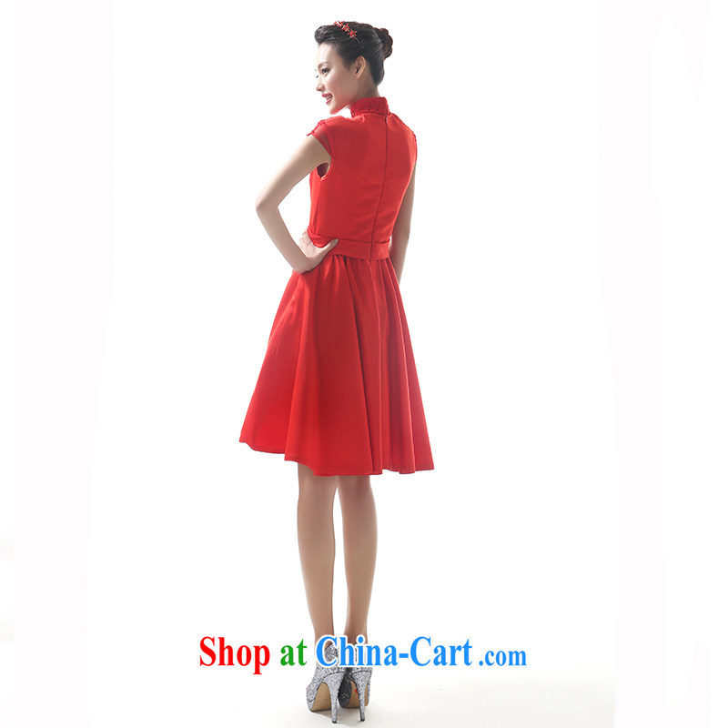 The image of Dream bridal gown Red Beauty short skirts short skirts swing dress stylish wedding bows dress red L, AIDS, and shopping on the Internet