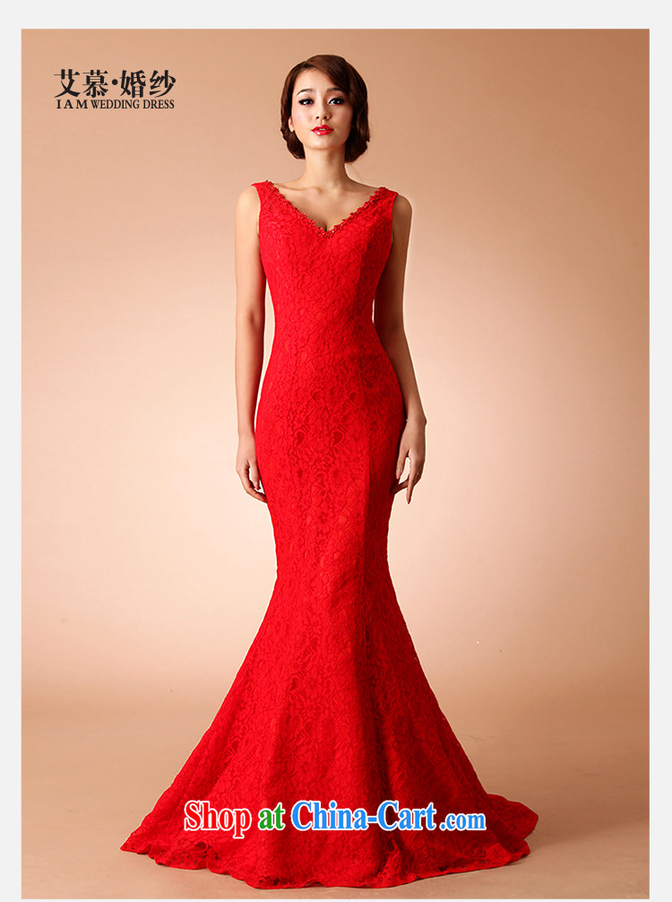 With the 2015 new wedding Yu Beauty Chinese improved red outfit small tail full lace crowsfoot marriage red L pictures, price, brand platters! Elections are good character, the national distribution, so why buy now enjoy more preferential! Health