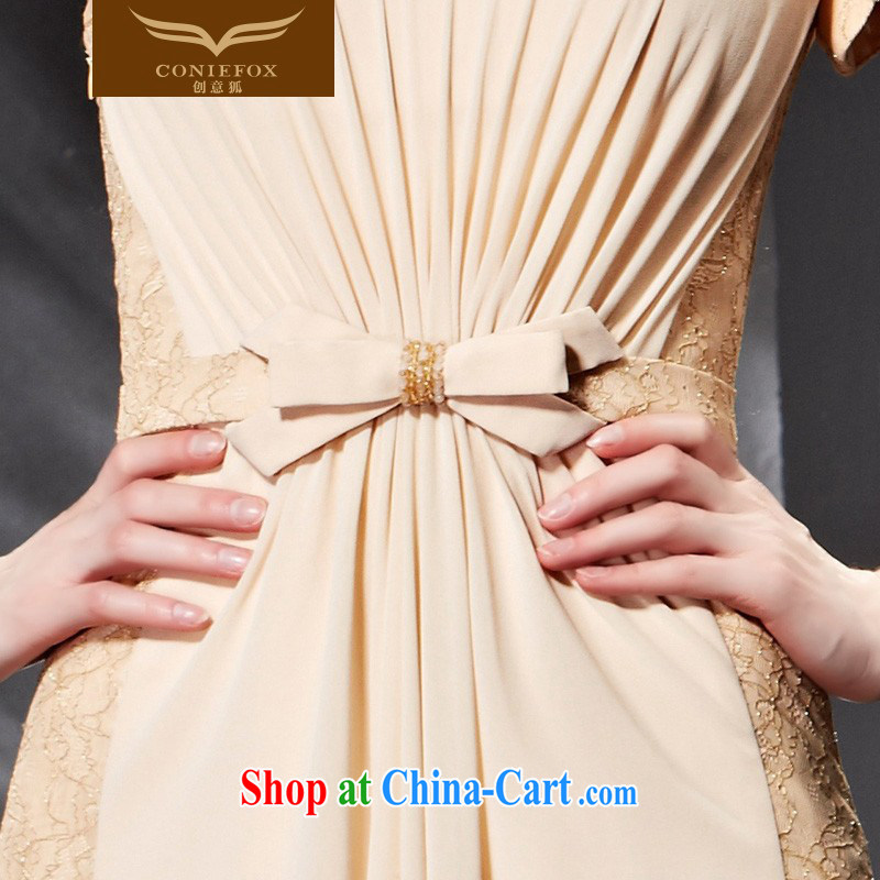 Creative Fox Evening Dress 2015 new single shoulder bridesmaid dress long, cultivating Toastmaster of the evening dresses bridal toast clothing wedding dress 30,665 picture color XXL, creative Fox (coniefox), online shopping