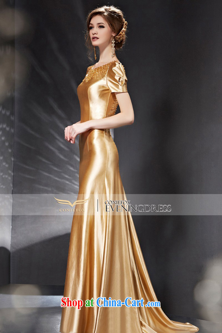 Creative Fox Evening Dress 2015 new bride toast service banquet dress luxury gold long wedding dress annual dress presided over 30,685 picture color XXL pictures, price, brand platters! Elections are good character, the national distribution, so why buy now enjoy more preferential! Health