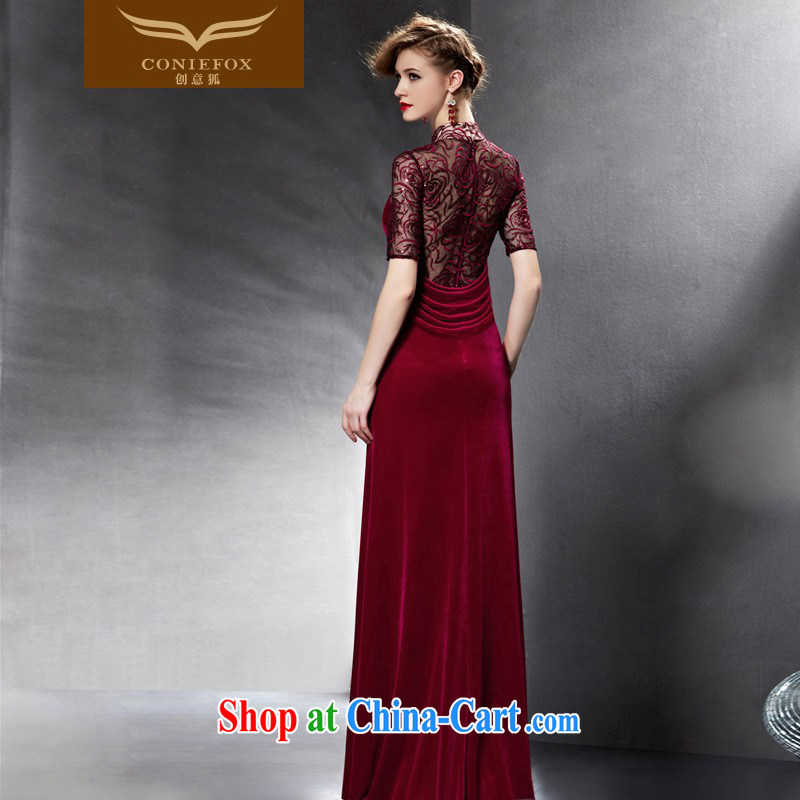 Creative Fox Evening Dress 2015 New Red bridal toast service banquet dress up beauty, the annual dress Evening Dress female 30,691 picture color XXL, creative Fox (coniefox), online shopping