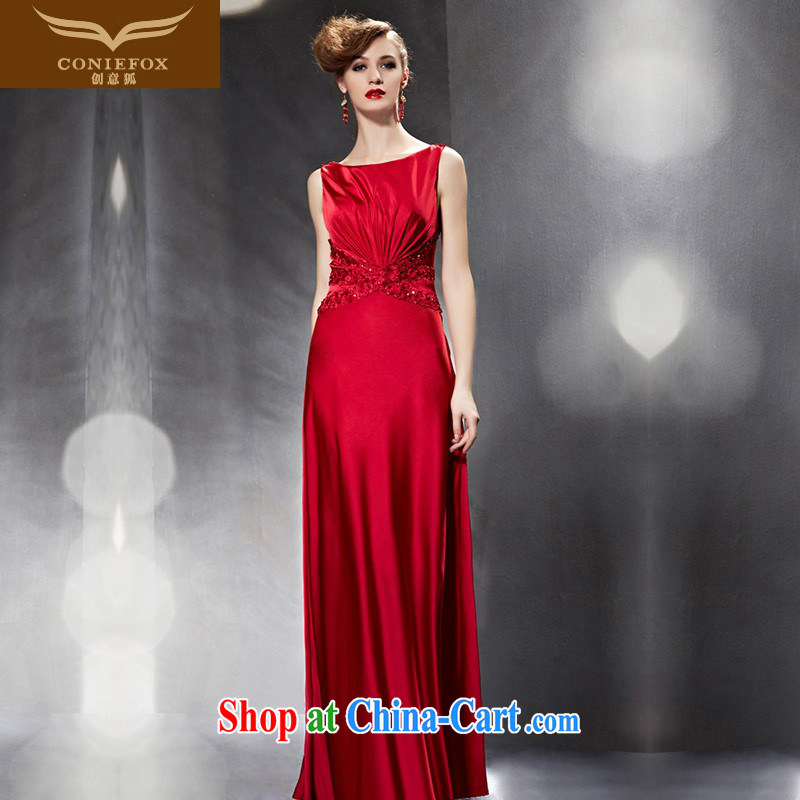 Creative Fox Evening Dress 2015 New Red bridal gown sexy double-shoulder-length beauty, wedding dress dress Evening Dress toast serving 30,806 picture color XXL