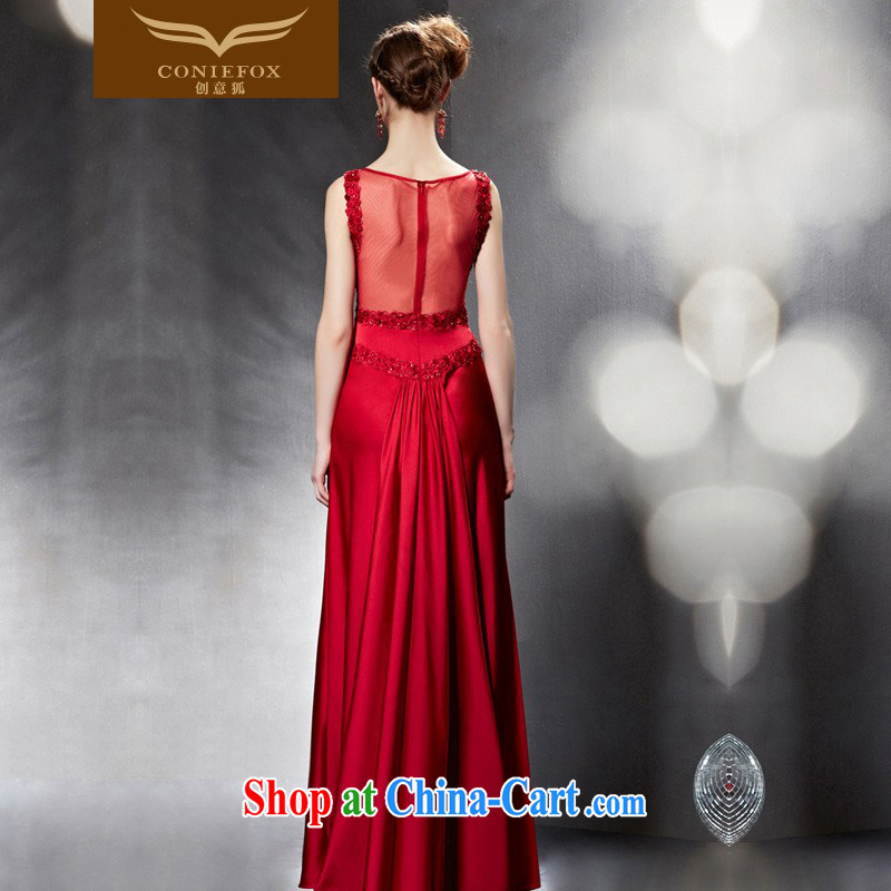 Creative Fox Evening Dress 2015 New Red bridal gown sexy double-shoulder-length beauty, wedding dress dress Evening Dress toast serving 30,806 picture color XXL, creative Fox (coniefox), online shopping