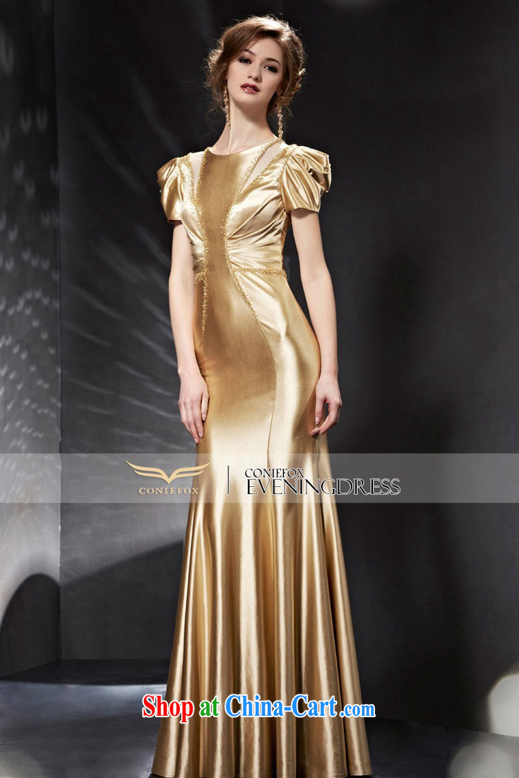 Creative Fox Evening Dress 2015 new luxury gold evening dress banquet toast serving long cultivating bridesmaid dress high waist dress 82,053 picture color XXL pictures, price, brand platters! Elections are good character, the national distribution, so why buy now enjoy more preferential! Health