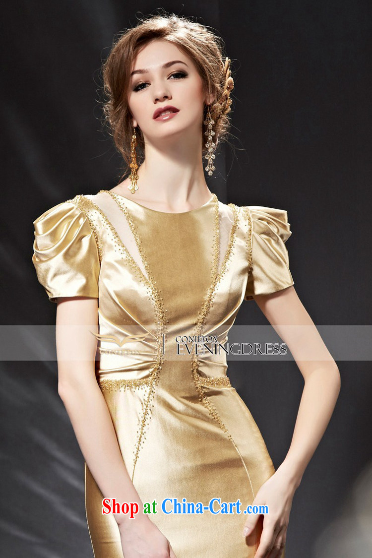 Creative Fox Evening Dress 2015 new luxury gold evening dress banquet toast serving long cultivating bridesmaid dress high waist dress 82,053 picture color XXL pictures, price, brand platters! Elections are good character, the national distribution, so why buy now enjoy more preferential! Health