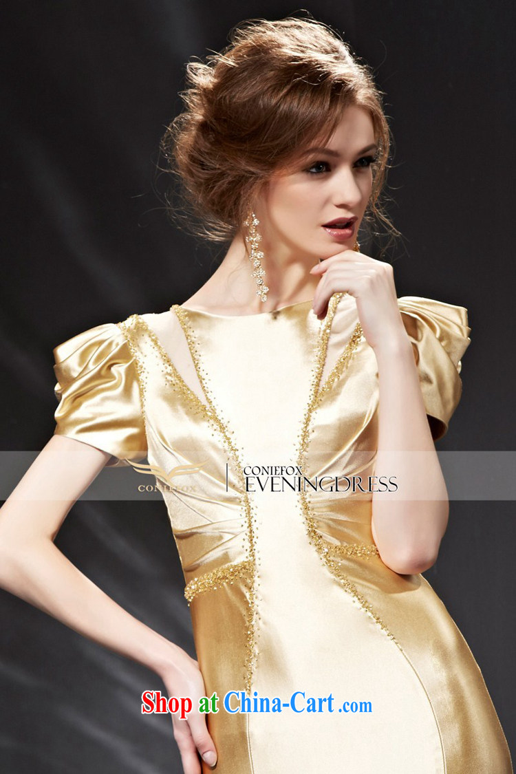 Creative Fox Evening Dress 2015 new luxury gold evening dress banquet toast serving long cultivating bridesmaid dress high waist dress 82,053 picture color XXL pictures, price, brand platters! Elections are good character, the national distribution, so why buy now enjoy more preferential! Health