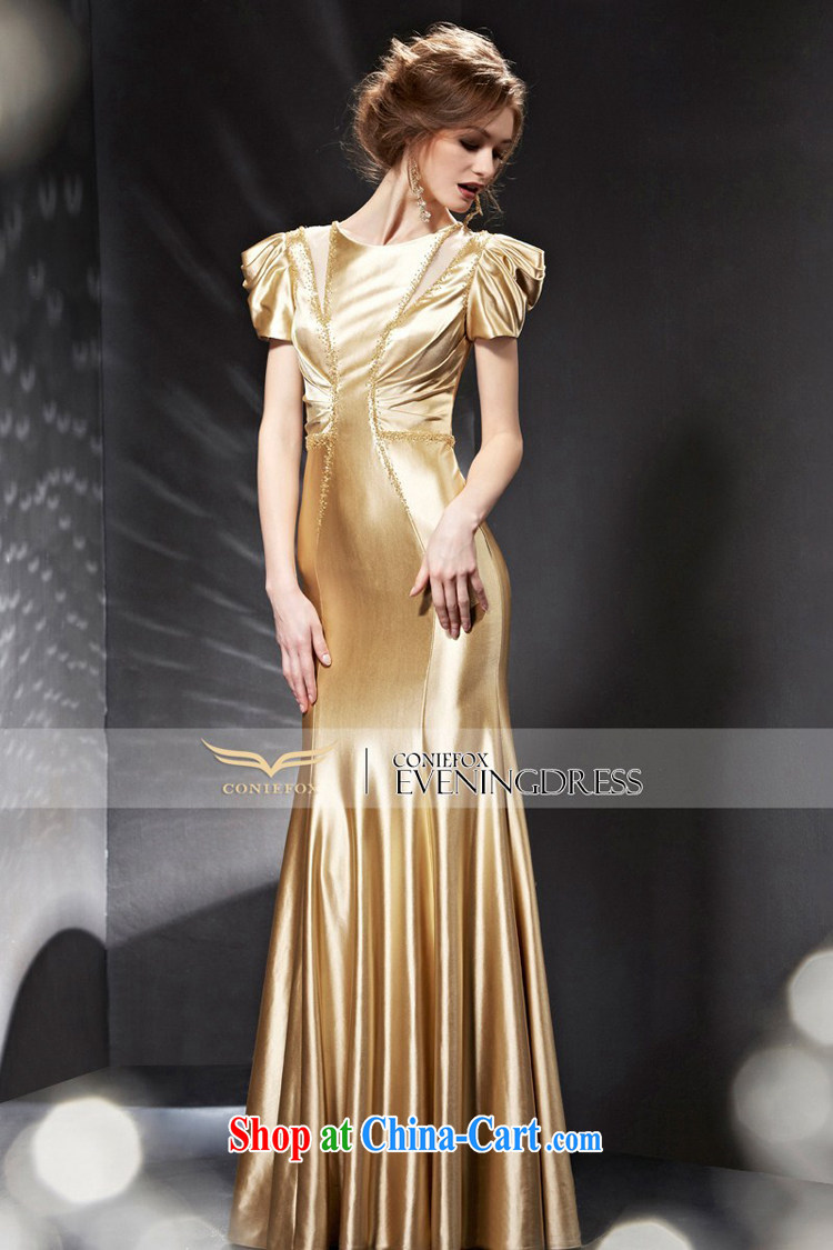 Creative Fox Evening Dress 2015 new luxury gold evening dress banquet toast serving long cultivating bridesmaid dress high waist dress 82,053 picture color XXL pictures, price, brand platters! Elections are good character, the national distribution, so why buy now enjoy more preferential! Health