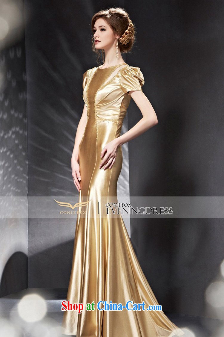 Creative Fox Evening Dress 2015 new luxury gold evening dress banquet toast serving long cultivating bridesmaid dress high waist dress 82,053 picture color XXL pictures, price, brand platters! Elections are good character, the national distribution, so why buy now enjoy more preferential! Health