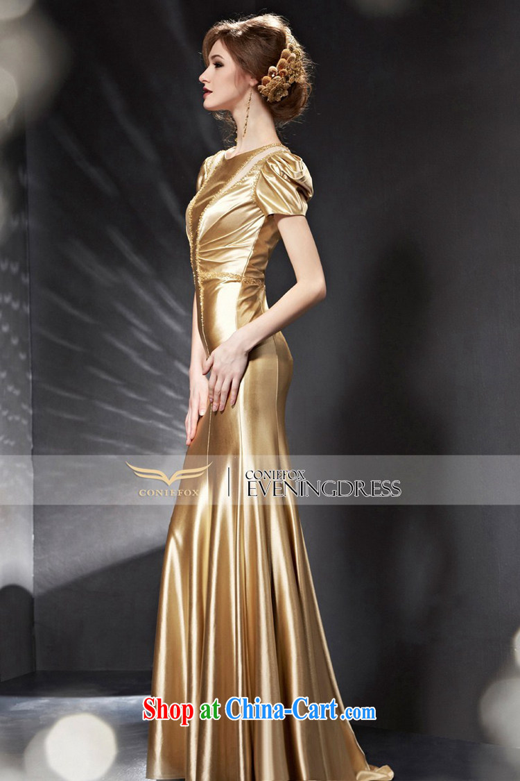 Creative Fox Evening Dress 2015 new luxury gold evening dress banquet toast serving long cultivating bridesmaid dress high waist dress 82,053 picture color XXL pictures, price, brand platters! Elections are good character, the national distribution, so why buy now enjoy more preferential! Health