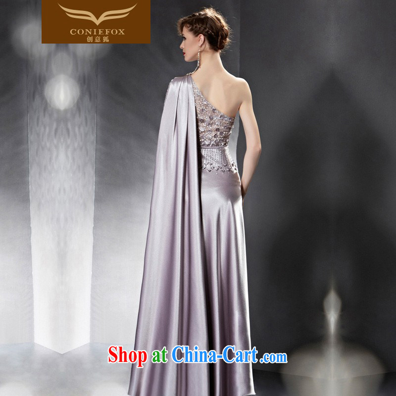 Creative Fox Evening Dress 2015 New Year dress presided over the shoulder banquet dress long bows, serving evening dress the dress uniforms 82,098 picture color XXL, creative Fox (coniefox), online shopping