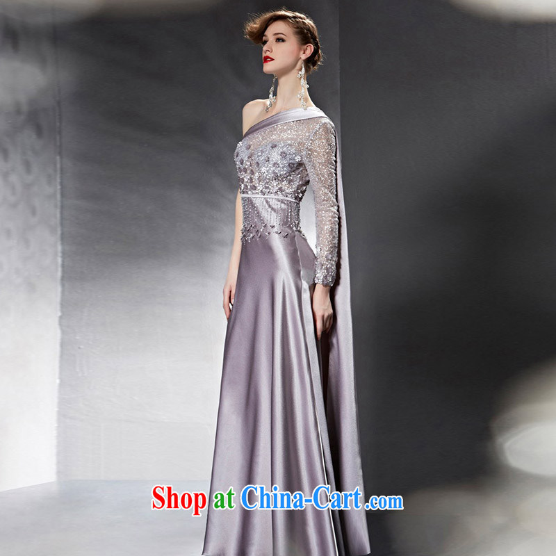 Creative Fox Evening Dress 2015 New Year dress presided over the shoulder banquet dress long bows, serving evening dress the dress uniforms 82,098 picture color XXL, creative Fox (coniefox), online shopping