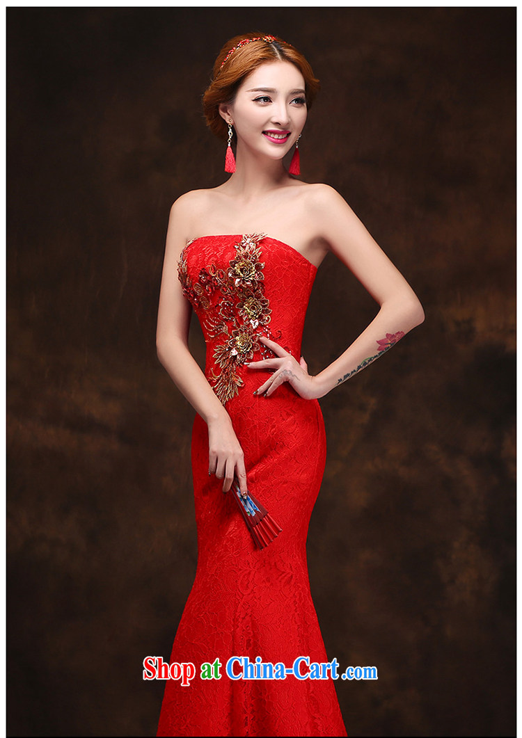 According to Lin Sa 2015 New Red bows dress long evening dress retro Beauty Chest bare at Merlion tie dress tailored Advisory Service pictures, price, brand platters! Elections are good character, the national distribution, so why buy now enjoy more preferential! Health