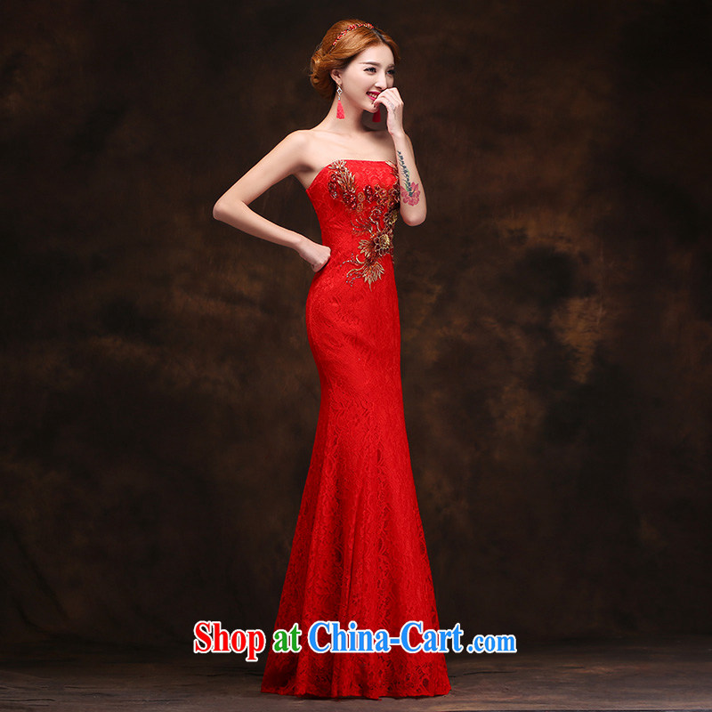 According to Lin Sa 2015 New Red bows dress long evening dress retro Beauty Chest bare at Merlion tie dress is tailored to the customer service, according to Lin, Elizabeth, and shopping on the Internet