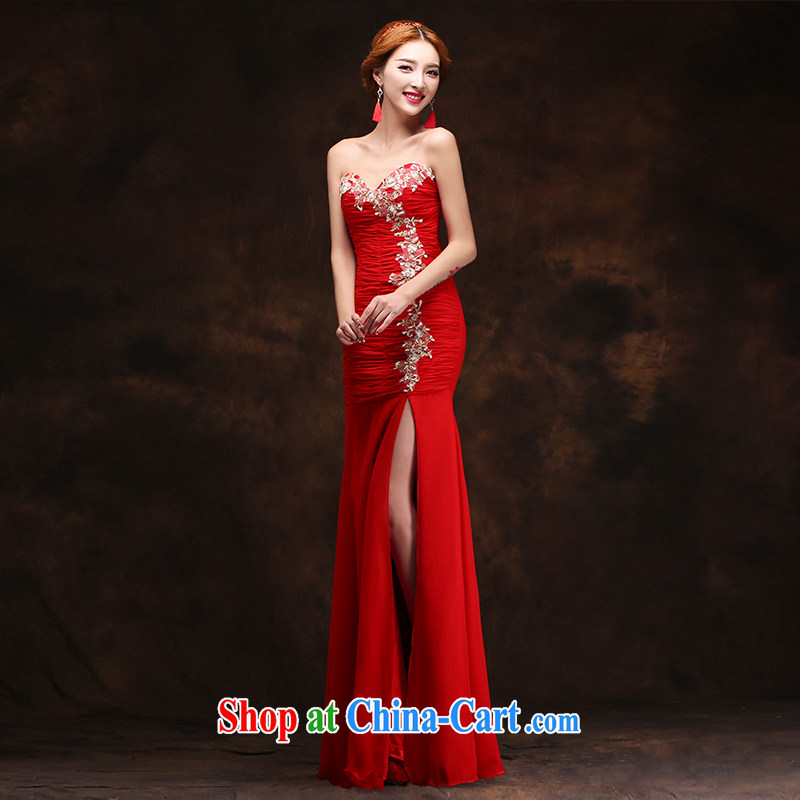 According to Lin bows her Service Bridal style 2015 red dress long crowsfoot Beauty Chest bare marriages the forklift truck L dresses, according to Lin, Elizabeth, and shopping on the Internet