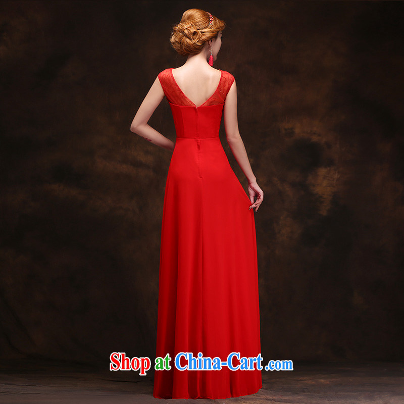 bridal dresses 2015 New red long women Evening Dress evening dress wedding toast clothing dress L, according to Lin, Elizabeth, and shopping on the Internet