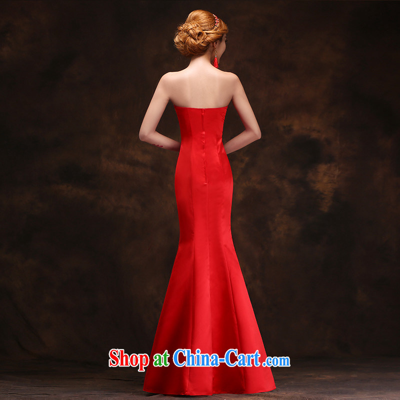 According to Lin Elizabeth spring 2015 new crowsfoot dress Korean Beauty long bows Service Bridal red retro China wind dress M, according to Lin, Elizabeth, and shopping on the Internet