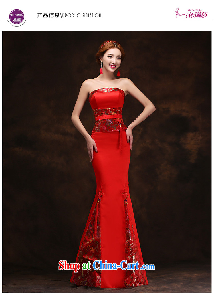 According to Lin Sa 2015 new autumn and winter clothing toast long red with a shawl wedding wedding dress bridal dresses Evening Dress tailored Advisory Service pictures, price, brand platters! Elections are good character, the national distribution, so why buy now enjoy more preferential! Health