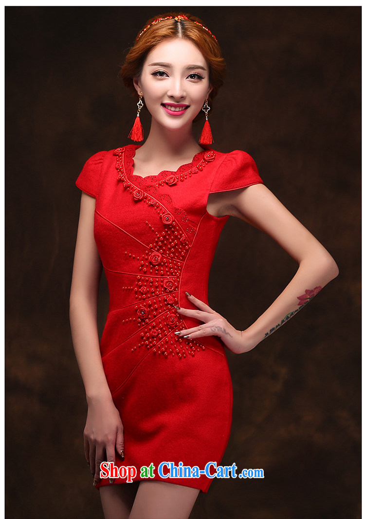2015 new stylish hair dresses? bride toast clothing retro improved marriage dress back doors cheongsam XL pictures, price, brand platters! Elections are good character, the national distribution, so why buy now enjoy more preferential! Health