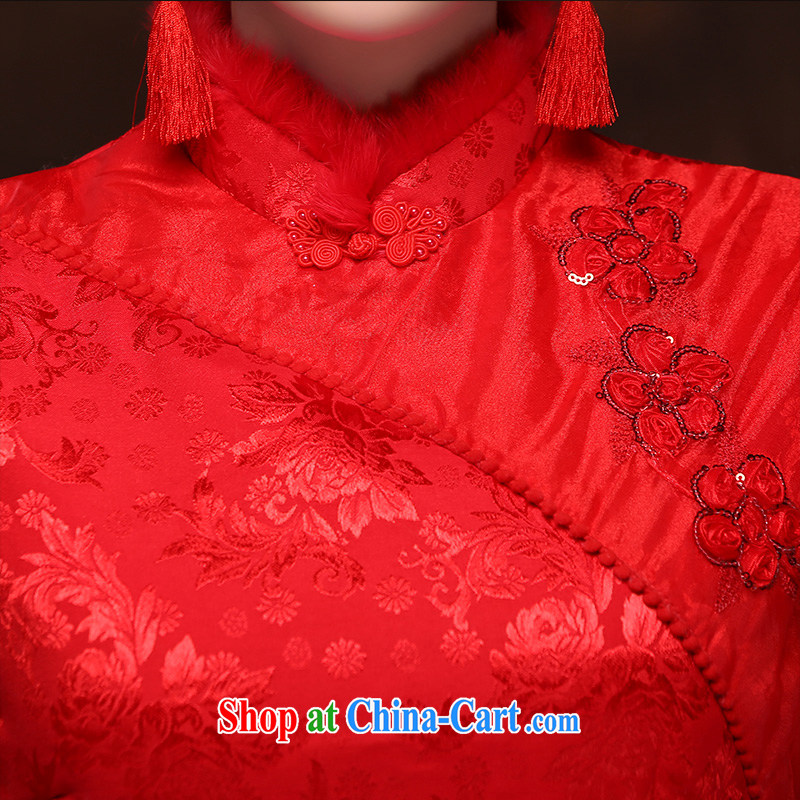 Spring 2015 new short red dresses, bride toast wedding banquet wedding dress bridal back doors XL dresses, according to Lin, Elizabeth, and shopping on the Internet