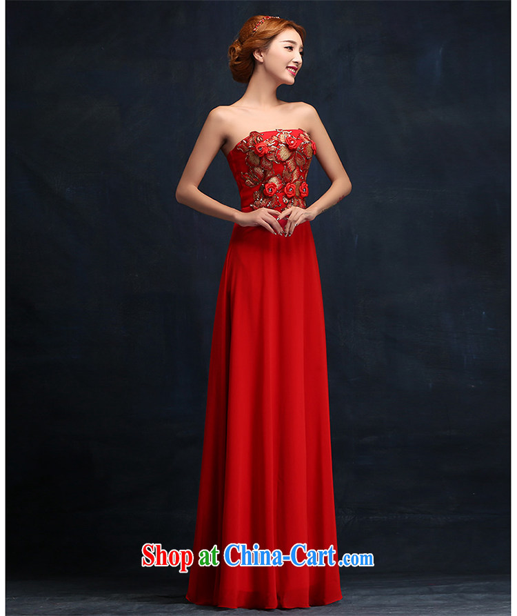 2015 new stylish flowers Mary Magdalene Beauty Chest dress bridal wedding dress red toast serving long XL pictures, price, brand platters! Elections are good character, the national distribution, so why buy now enjoy more preferential! Health