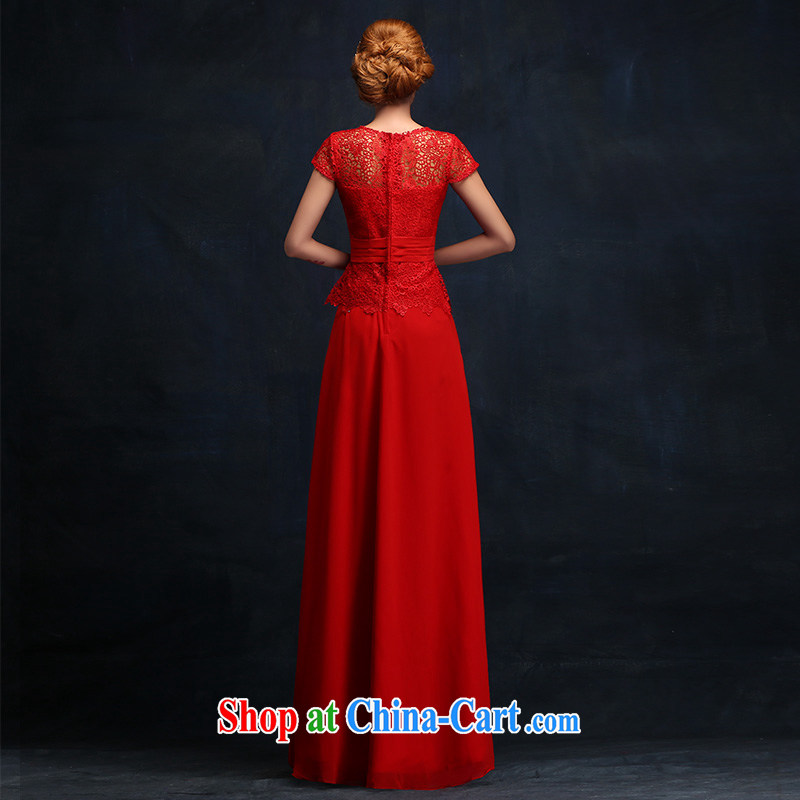 Toasting Service Bridal style 2015 red dress long crowsfoot cultivating a field shoulder bridal wedding dress XL, according to Lin, Elizabeth, and shopping on the Internet