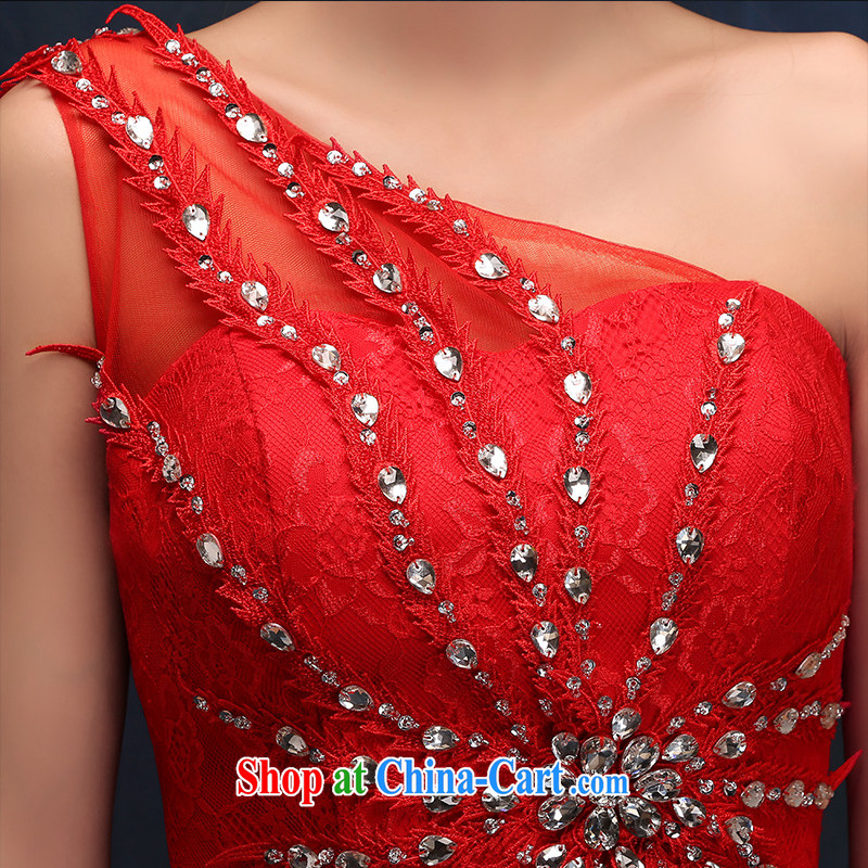 Winter 2015 NEW GRAPHICS thin dress stylish red bridal wedding dresses high toast serving long XL, according to Lin, Elizabeth, and shopping on the Internet