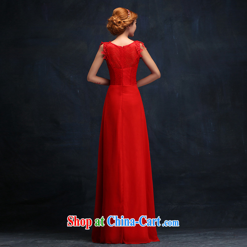 wedding dresses new 2015 long married women bows dress red autumn and winter fashion toast serving female XL, according to Lin, Elizabeth, and shopping on the Internet