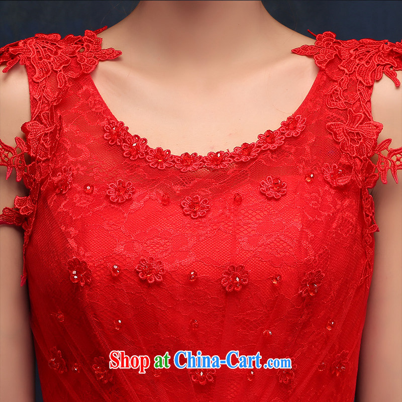wedding dresses new 2015 long married women bows dress red autumn and winter fashion toast serving female XL, according to Lin, Elizabeth, and shopping on the Internet