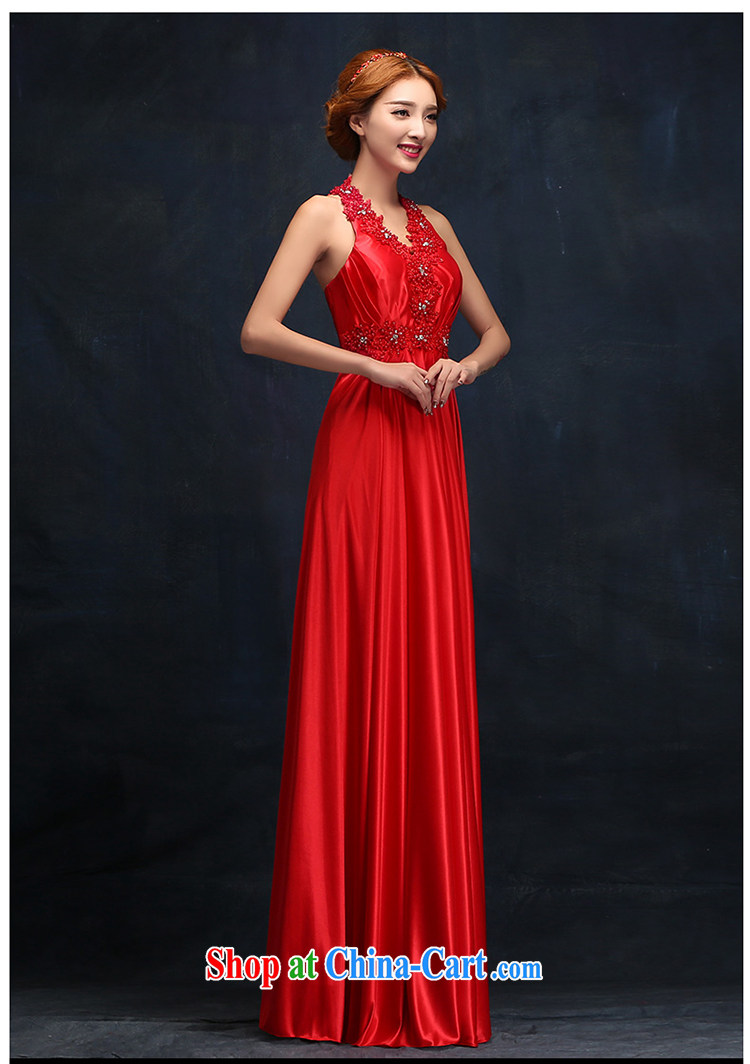 According to Lin Sa 2015 new Korean version is also dress long beauty banquet hostess dress bridal red toast serving L pictures, price, brand platters! Elections are good character, the national distribution, so why buy now enjoy more preferential! Health