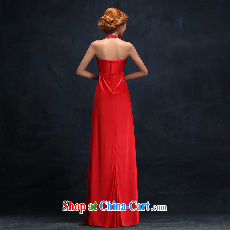According to Lin Sa 2015 new Korean version is also Evening Dress long beauty banquet hostess dress bridal red toast L served, according to Lin, Elizabeth, and shopping on the Internet