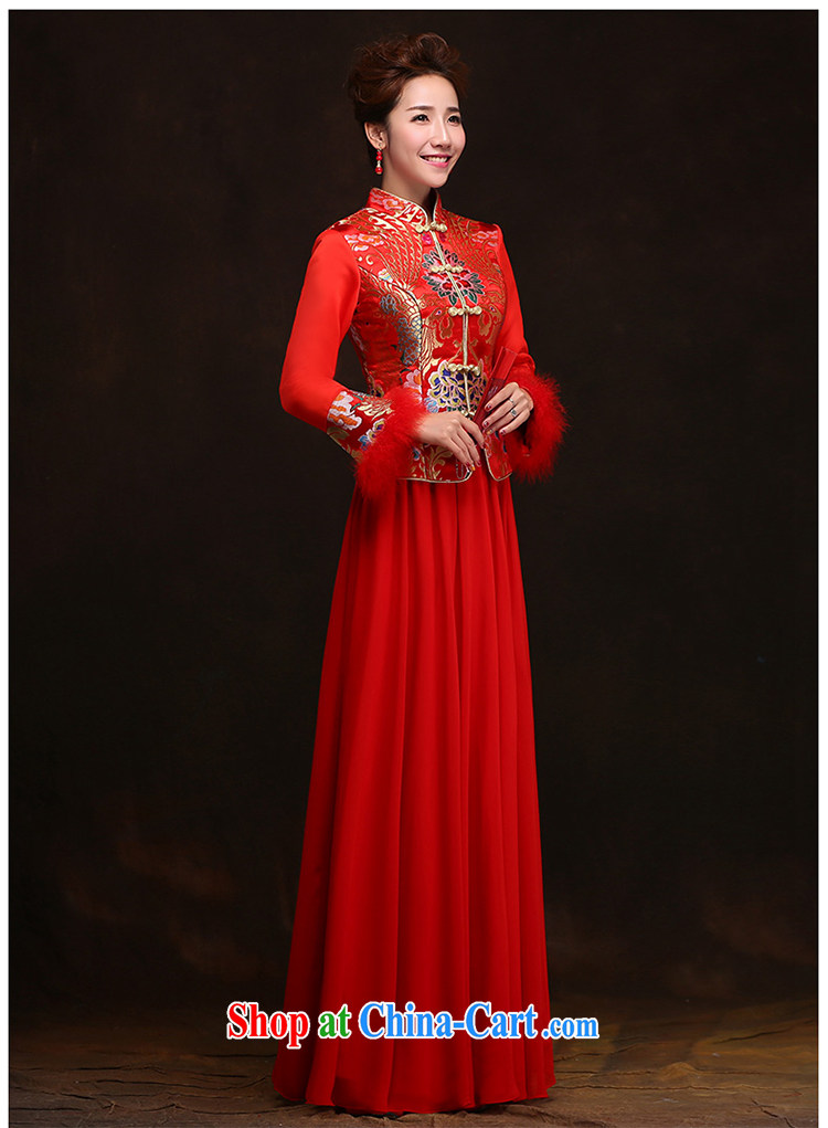 Winter toast Service Bridal Fashion red 2015 new wedding dresses fall long-sleeved gown Sau Wo service use phoenix XL pictures, price, brand platters! Elections are good character, the national distribution, so why buy now enjoy more preferential! Health