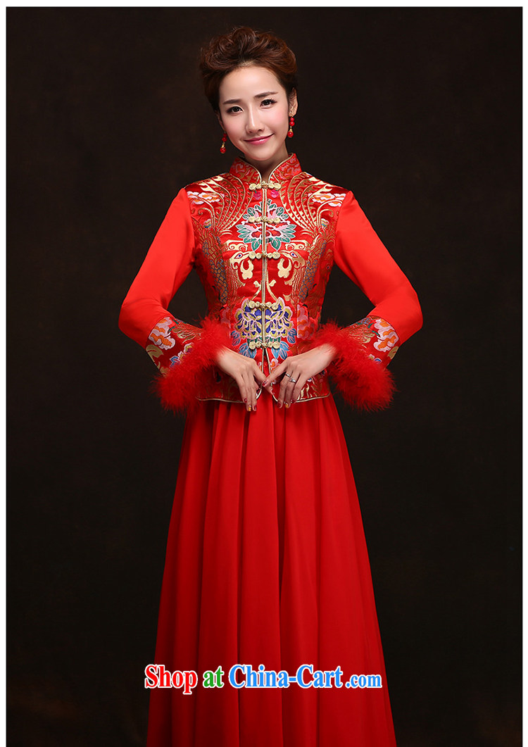 Winter toast Service Bridal Fashion red 2015 new wedding dresses fall long-sleeved gown Sau Wo service use phoenix XL pictures, price, brand platters! Elections are good character, the national distribution, so why buy now enjoy more preferential! Health