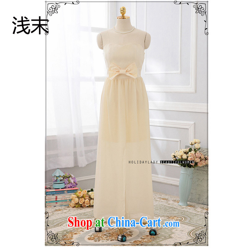 Light (at the end QIAN MO) name Yuan aura erase chest bowtie softness tail dress long, small dress dresses 3378 meters, color code, light, and, shopping on the Internet