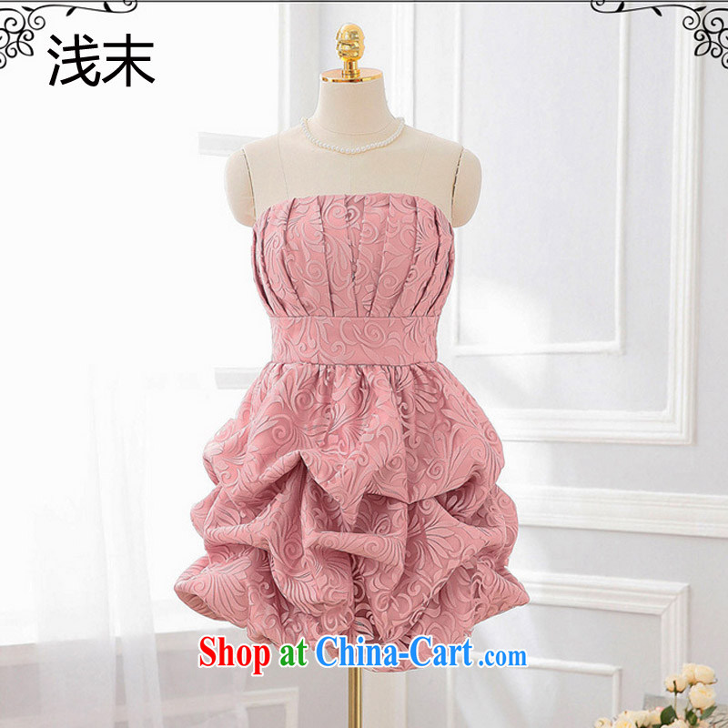 Light _at the end QIAN MO_ Elegant lady wiped chest lace shaggy small dress dress dress dress 3375 toner color code