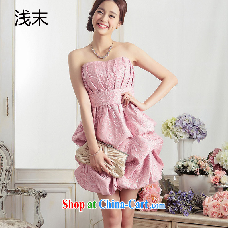 Light (at the end QIAN MO) Elegant lady wiped his chest lace shaggy small dress dress dress dress 3375 toner color code, very late, and shopping on the Internet