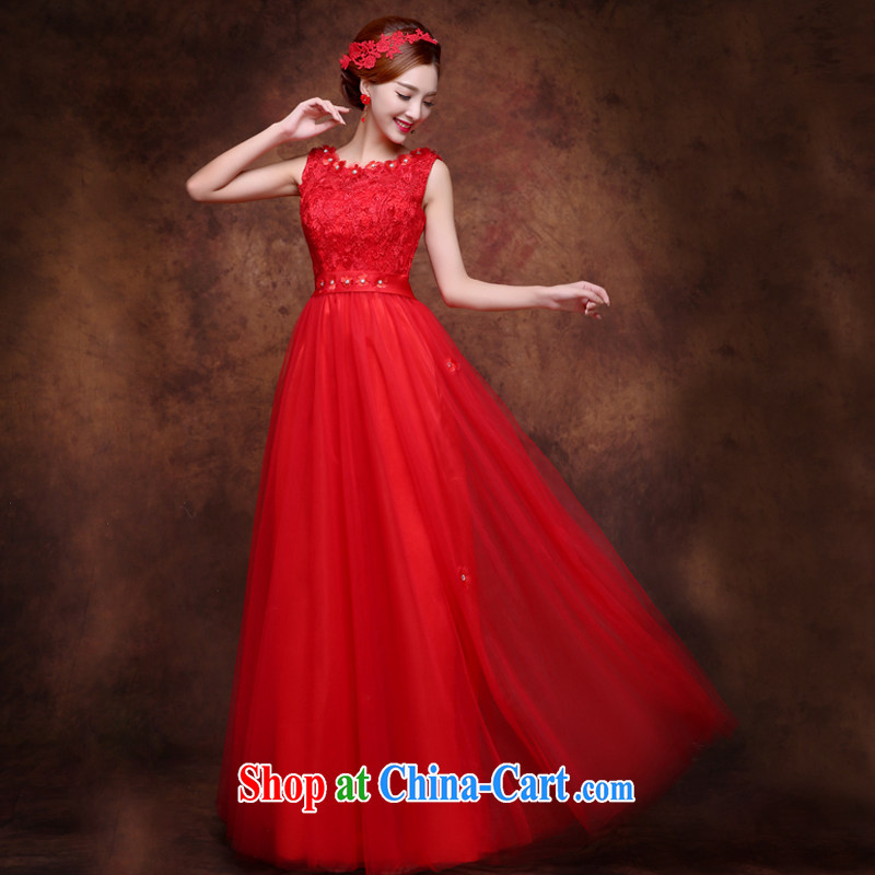 Sophie HIV than toasting Service Bridal Fashion 2015 new summer lace beauty wedding dresses bridesmaid clothing red long dress uniform toasting red XXL, Sophie than AIDS (SOFIE ABBY), online shopping