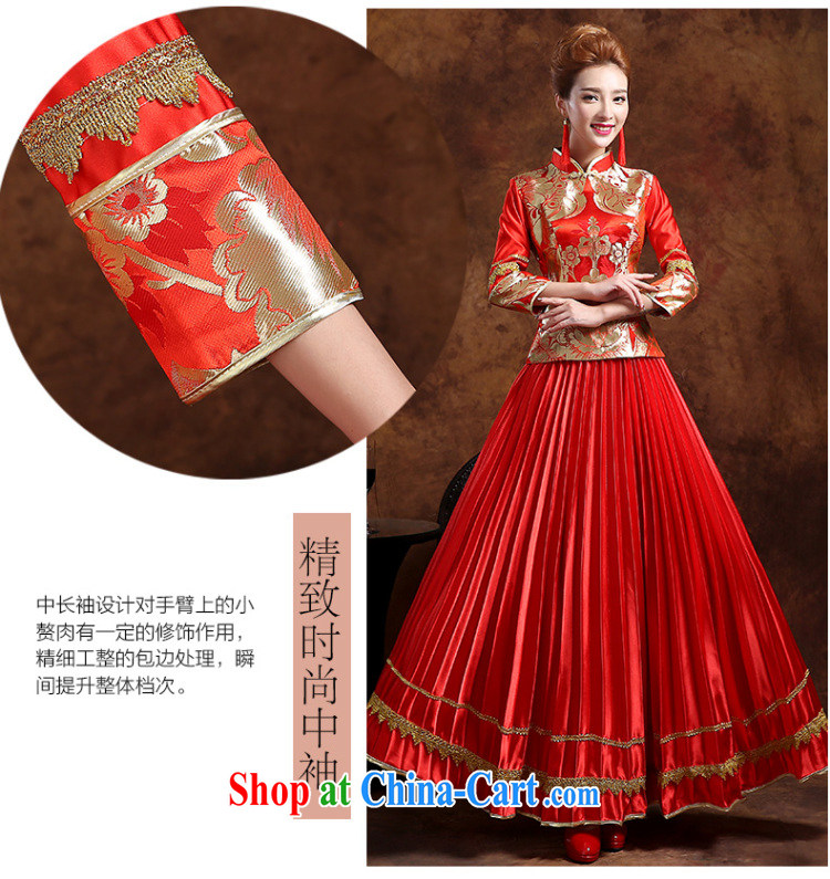 Sophie HIV than toasting Service Bridal Fashion 2015 new summer wedding dresses long sleeved bridal dresses red-su Wo service Phoenix also served toast red XXL pictures, price, brand platters! Elections are good character, the national distribution, so why buy now enjoy more preferential! Health