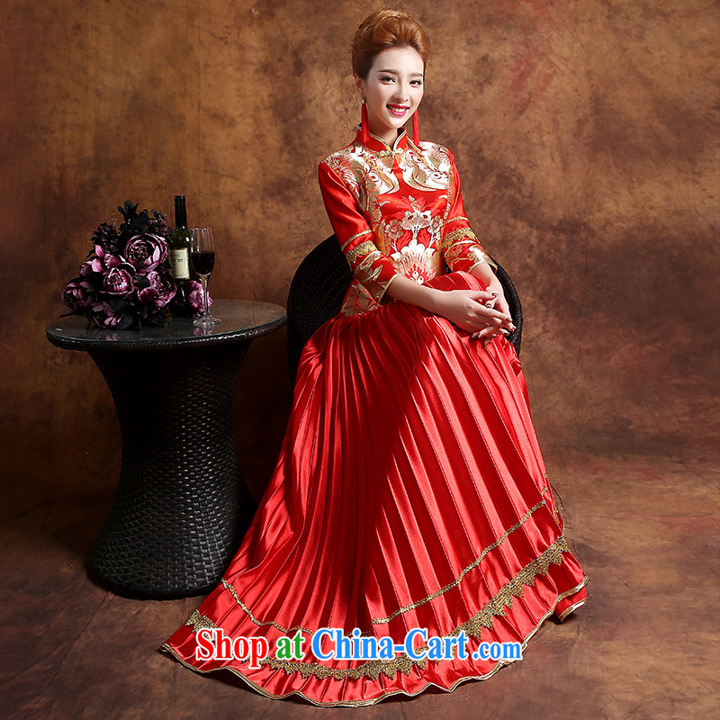Sophie HIV than toasting Service Bridal Fashion 2015 new summer wedding dresses long sleeved bridal dresses red-su Wo service Phoenix also served toast red XXL, than AIDS (SOFIE ABBY), online shopping
