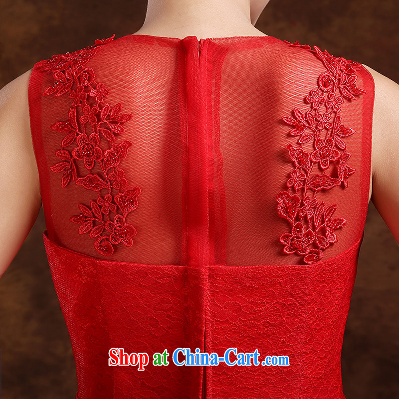 Sophie HIV than toasting service bridal gown style 2015 new summer Korean Red double-shoulder lace bows serving long marriage, dress female Red XXL, Sophie than AIDS (SOFIE ABBY), online shopping