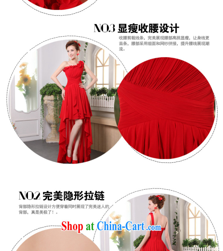 Sophie THE MORE THAN 2015 new summer single shoulder dress short before long bridal dresses serving toast bridesmaid dress short, small banquet dress dancing girl red XXL pictures, price, brand platters! Elections are good character, the national distribution, so why buy now enjoy more preferential! Health