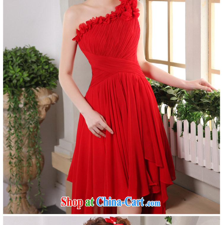 Sophie THE MORE THAN 2015 new summer single shoulder dress short before long bridal dresses serving toast bridesmaid dress short, small banquet dress dancing girl red XXL pictures, price, brand platters! Elections are good character, the national distribution, so why buy now enjoy more preferential! Health
