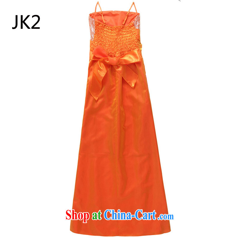 European and American Standard your shoulders beauty evening moderator evening dress, show the code gown JK 2 9717 orange XXXL, JK 2. YY, shopping on the Internet
