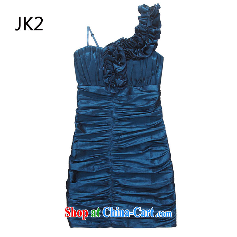 wedding season and stylish single shoulder sister dress dinner appointment cultivating the abdominal pack and dress dresses JK 2 9722 blue XXXL, JK 2. YY, shopping on the Internet