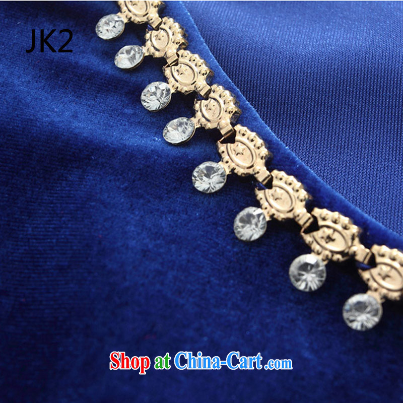 Video gaunt the female Korean beauty charm gold velour lace long-sleeved dress the dress code JK 2 9822 red XXXL, JK 2. YY, shopping on the Internet