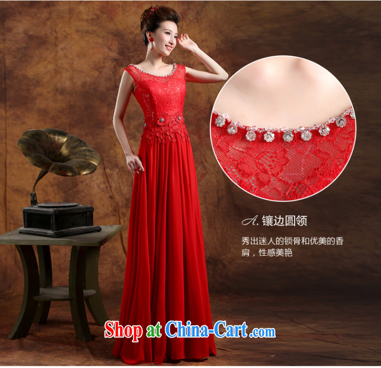 The Vanessa bridal toast clothing summer 2015 new Korean wedding dresses marriage shoulders lace long banquet dress red zipper dresses beauty female Red XXL (three-dimensional crop cultivation video thin) pictures, price, brand platters! Elections are good character, the national distribution, so why buy now enjoy more preferential! Health