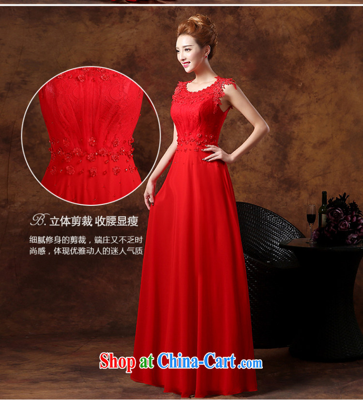 The Vanessa toast Service Bridal Fashion summer 2015 new bride wedding dress red long with dress zipper Sau San shoulders banquet dress red L (red lace elegant and comfortable) pictures, price, brand platters! Elections are good character, the national distribution, so why buy now enjoy more preferential! Health