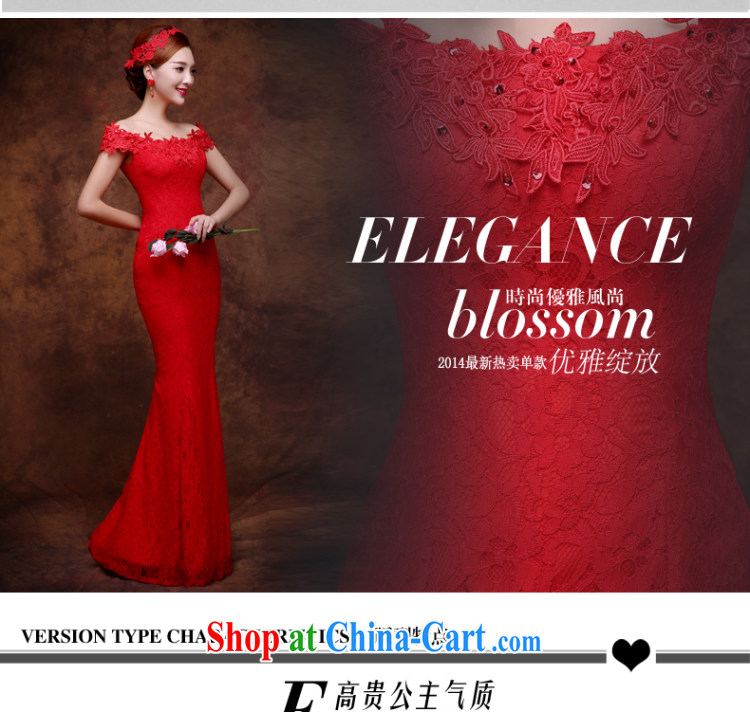 The Vanessa summer 2015 toast Service Bridal wedding dress red crowsfoot long a field shoulder lace tie-cultivating larger Annual Meeting banquet dress red XL (high lace elegant and comfortable) pictures, price, brand platters! Elections are good character, the national distribution, so why buy now enjoy more preferential! Health