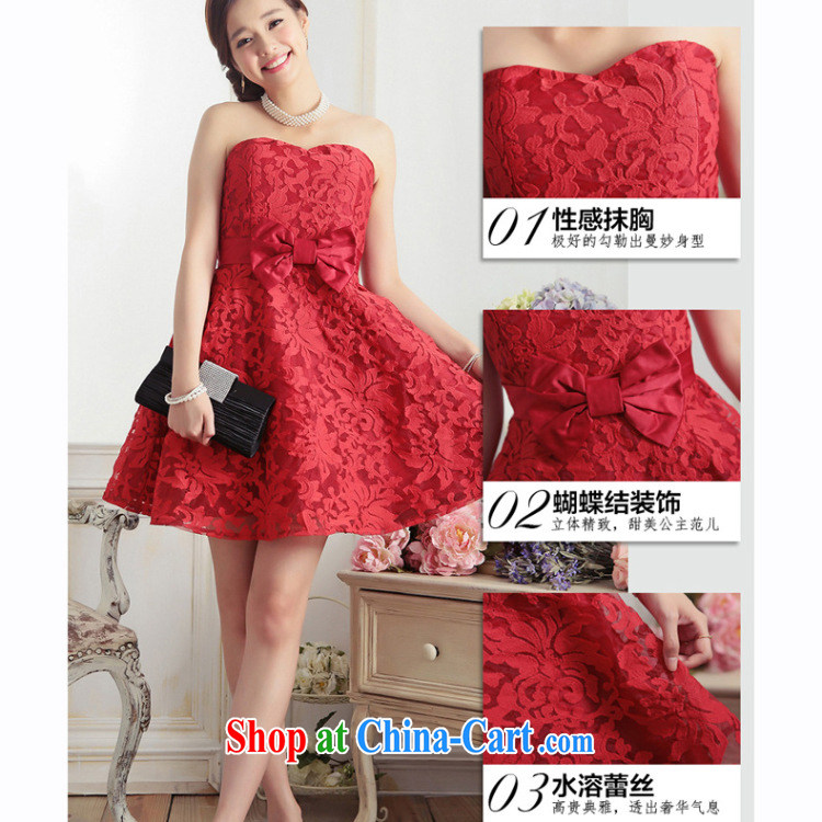 The glued lace bowtie small dress 2015 Korean short wedding banquet bridal bridesmaid wedding water-soluble bows, dress 5585 pink XXL code pictures, price, brand platters! Elections are good character, the national distribution, so why buy now enjoy more preferential! Health