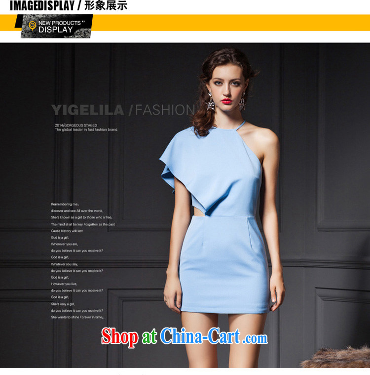 Yi Ge lire name yuan style single straps cultivating graphics thin dress dresses blue 6667 M pictures, price, brand platters! Elections are good character, the national distribution, so why buy now enjoy more preferential! Health