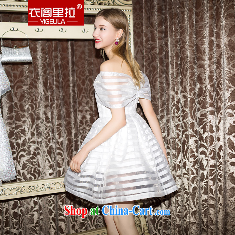 Yi Ge lire name Yuan aura streaks Web yarn White Dress dress bridesmaid dress dress dress white 6684 S, Yi Ge lire (YIGELILA), online shopping